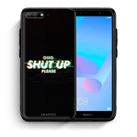 Thumbnail for Θήκη Huawei Y6 2018 OMG ShutUp από τη Smartfits με σχέδιο στο πίσω μέρος και μαύρο περίβλημα | Huawei Y6 2018 OMG ShutUp case with colorful back and black bezels