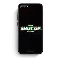 Thumbnail for Huawei Y6 2018 OMG ShutUp θήκη από τη Smartfits με σχέδιο στο πίσω μέρος και μαύρο περίβλημα | Smartphone case with colorful back and black bezels by Smartfits
