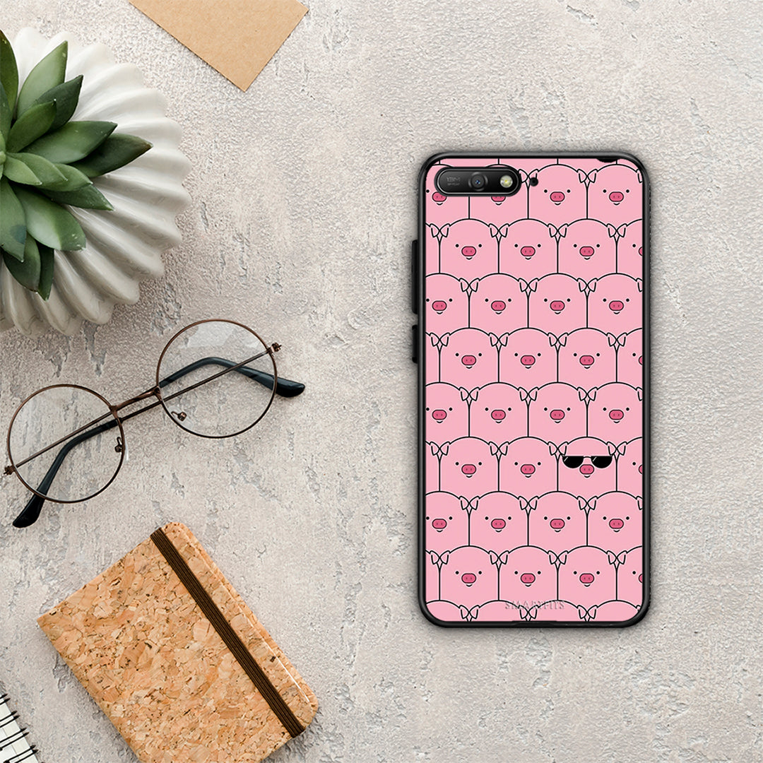 Pig Glasses - Huawei Y6 2018 / Honor 7A case