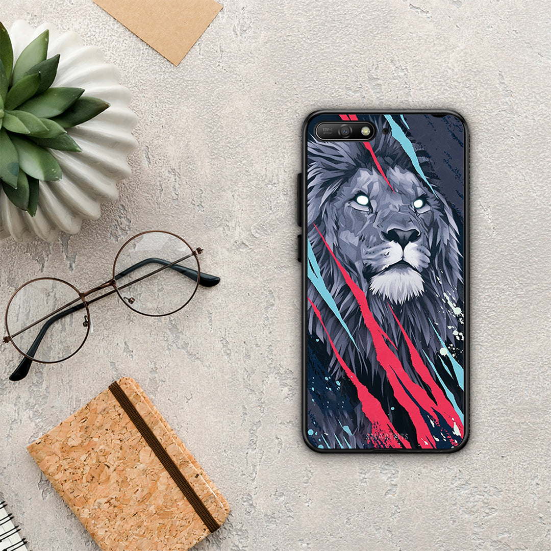 PopArt Lion Designer - Huawei Y6 2018 / Honor 7A case