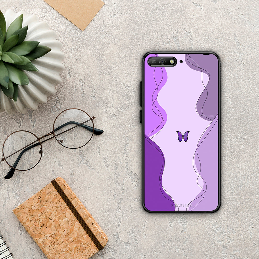 Purple Mariposa - Huawei Y6 2018 / Honor 7A case