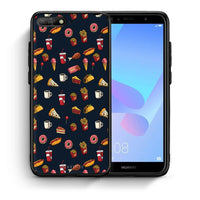 Thumbnail for Θήκη Huawei Y6 2018 Hungry Random από τη Smartfits με σχέδιο στο πίσω μέρος και μαύρο περίβλημα | Huawei Y6 2018 Hungry Random case with colorful back and black bezels