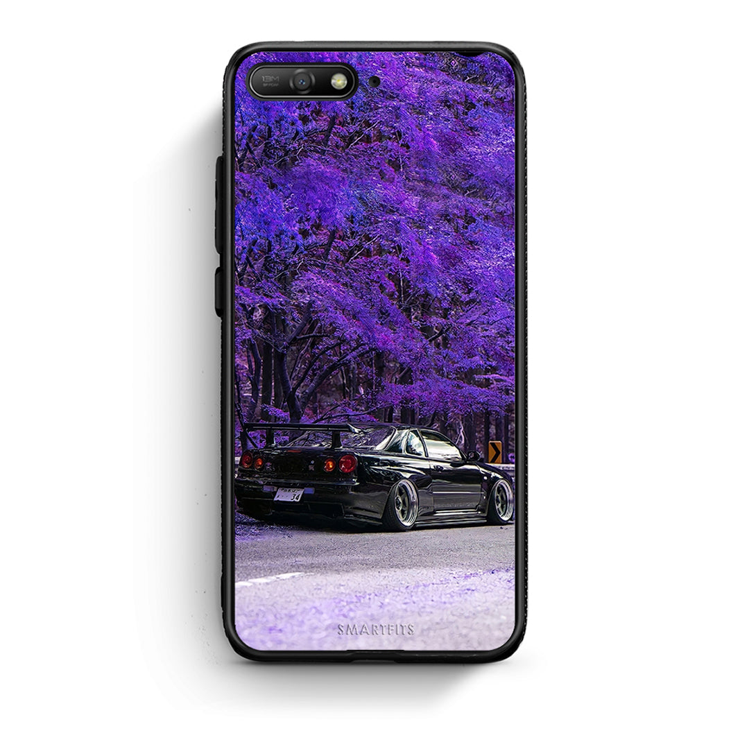 Huawei Y6 2018 Super Car Θήκη Αγίου Βαλεντίνου από τη Smartfits με σχέδιο στο πίσω μέρος και μαύρο περίβλημα | Smartphone case with colorful back and black bezels by Smartfits