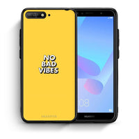 Thumbnail for Θήκη Huawei Y6 2018 Vibes Text από τη Smartfits με σχέδιο στο πίσω μέρος και μαύρο περίβλημα | Huawei Y6 2018 Vibes Text case with colorful back and black bezels