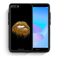 Thumbnail for Θήκη Huawei Y6 2018 Golden Valentine από τη Smartfits με σχέδιο στο πίσω μέρος και μαύρο περίβλημα | Huawei Y6 2018 Golden Valentine case with colorful back and black bezels