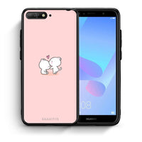 Thumbnail for Θήκη Huawei Y6 2018 Love Valentine από τη Smartfits με σχέδιο στο πίσω μέρος και μαύρο περίβλημα | Huawei Y6 2018 Love Valentine case with colorful back and black bezels