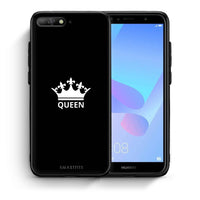 Thumbnail for Θήκη Huawei Y6 2018 Queen Valentine από τη Smartfits με σχέδιο στο πίσω μέρος και μαύρο περίβλημα | Huawei Y6 2018 Queen Valentine case with colorful back and black bezels