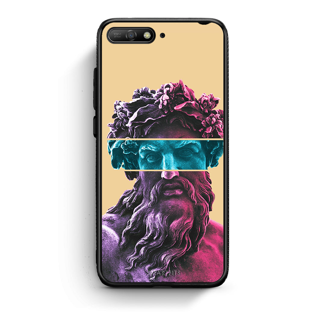 Huawei Y6 2018 Zeus Art Θήκη Αγίου Βαλεντίνου από τη Smartfits με σχέδιο στο πίσω μέρος και μαύρο περίβλημα | Smartphone case with colorful back and black bezels by Smartfits