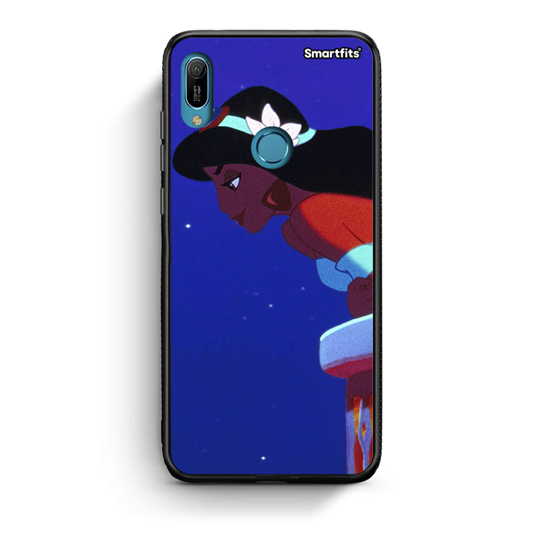 Huawei Y6 2019 Alladin And Jasmine Love 2 θήκη από τη Smartfits με σχέδιο στο πίσω μέρος και μαύρο περίβλημα | Smartphone case with colorful back and black bezels by Smartfits