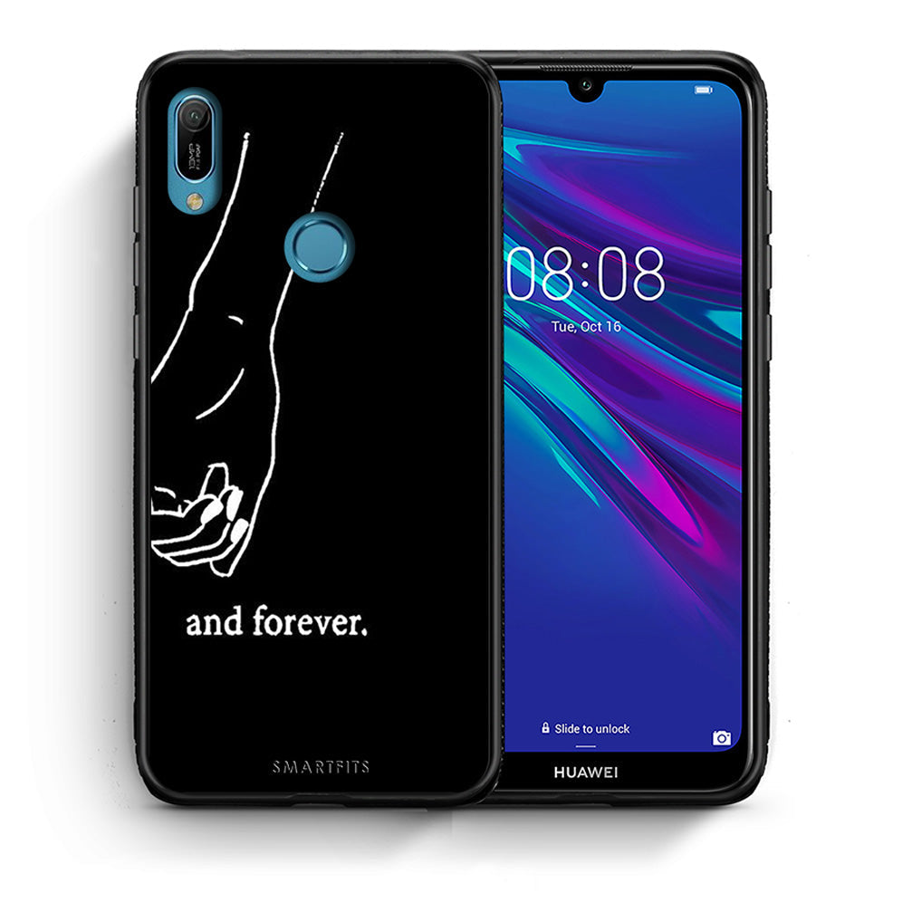 Θήκη Αγίου Βαλεντίνου Huawei Y6 2019 Always & Forever 2 από τη Smartfits με σχέδιο στο πίσω μέρος και μαύρο περίβλημα | Huawei Y6 2019 Always & Forever 2 case with colorful back and black bezels