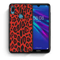 Thumbnail for Θήκη Huawei Y6 2019 Red Leopard Animal από τη Smartfits με σχέδιο στο πίσω μέρος και μαύρο περίβλημα | Huawei Y6 2019 Red Leopard Animal case with colorful back and black bezels