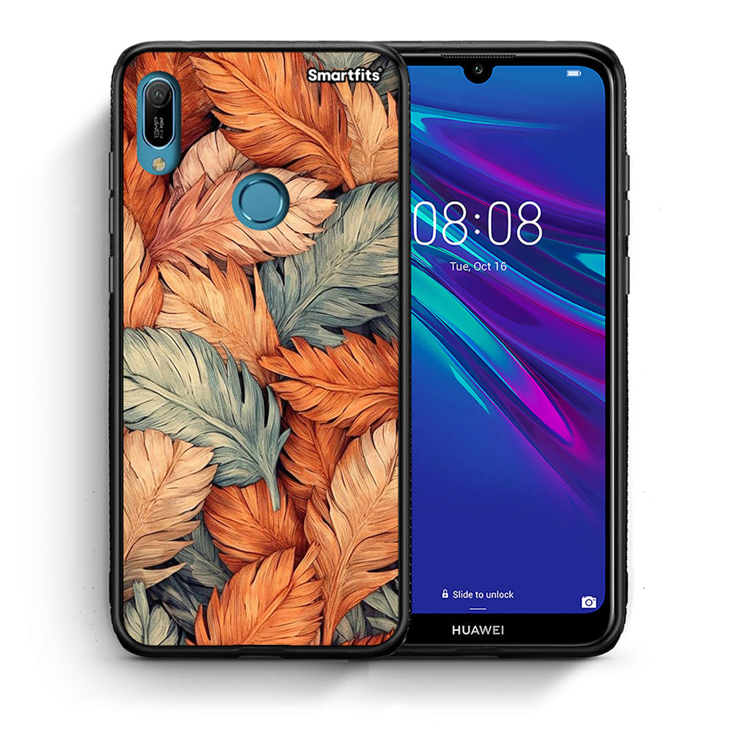 Θήκη Huawei Y6 2019 Autumn Leaves από τη Smartfits με σχέδιο στο πίσω μέρος και μαύρο περίβλημα | Huawei Y6 2019 Autumn Leaves case with colorful back and black bezels