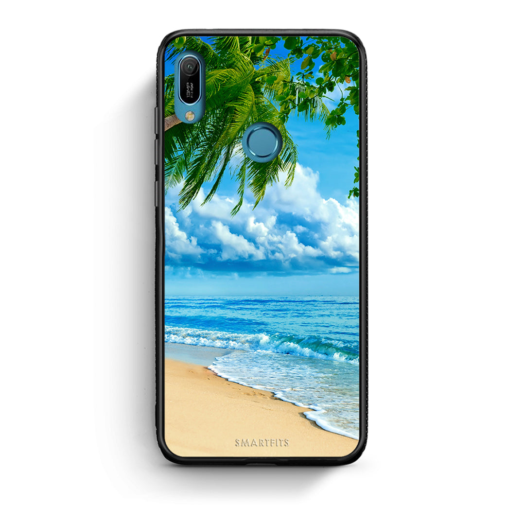 Huawei Y6 2019 Beautiful Beach θήκη από τη Smartfits με σχέδιο στο πίσω μέρος και μαύρο περίβλημα | Smartphone case with colorful back and black bezels by Smartfits