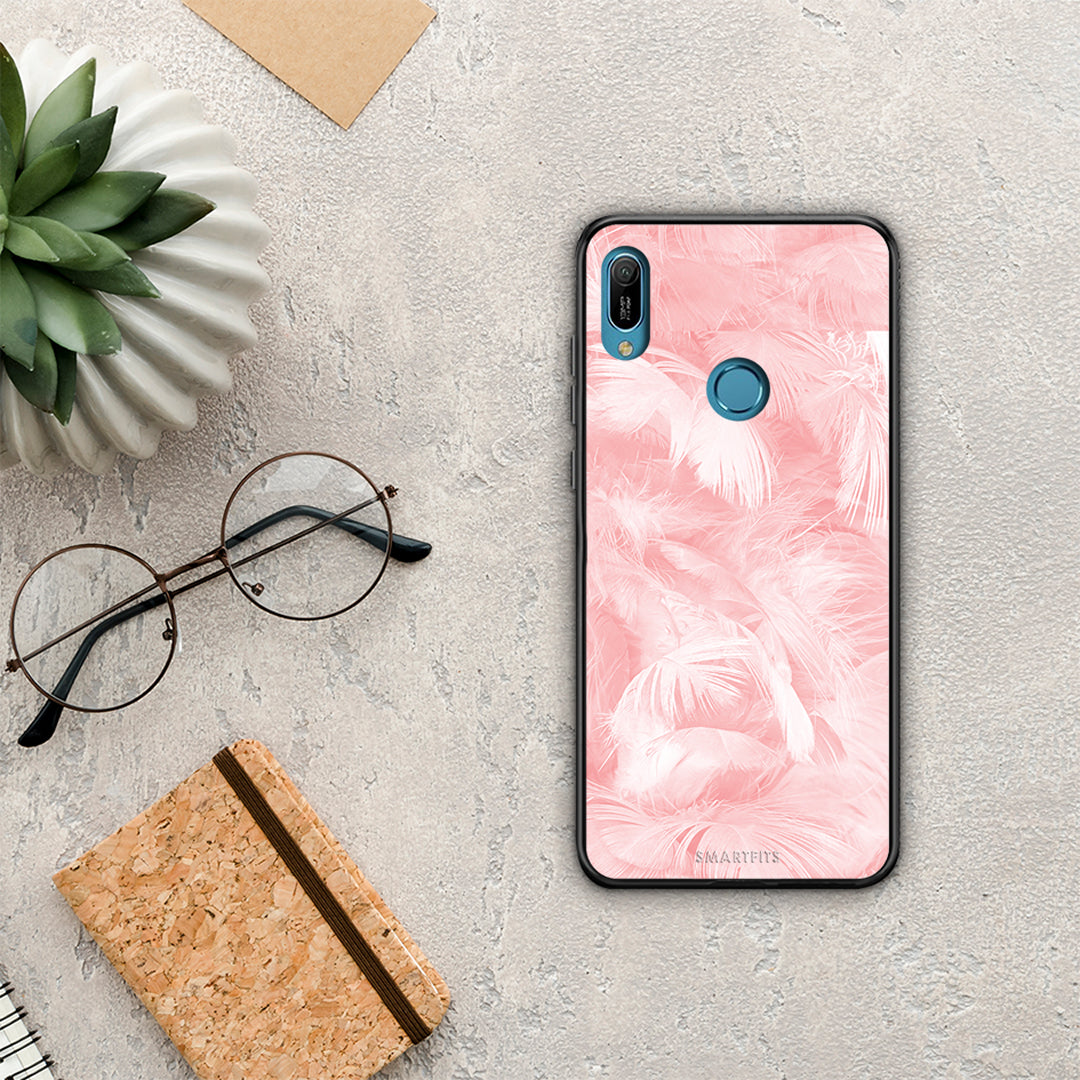 Boho Pink Feather - Huawei Y6 2019 case