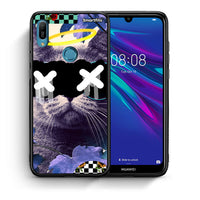 Thumbnail for Θήκη Huawei Y6 2019 Cat Collage από τη Smartfits με σχέδιο στο πίσω μέρος και μαύρο περίβλημα | Huawei Y6 2019 Cat Collage case with colorful back and black bezels