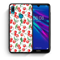 Thumbnail for Θήκη Huawei Y6 2019 Cherry Summer από τη Smartfits με σχέδιο στο πίσω μέρος και μαύρο περίβλημα | Huawei Y6 2019 Cherry Summer case with colorful back and black bezels