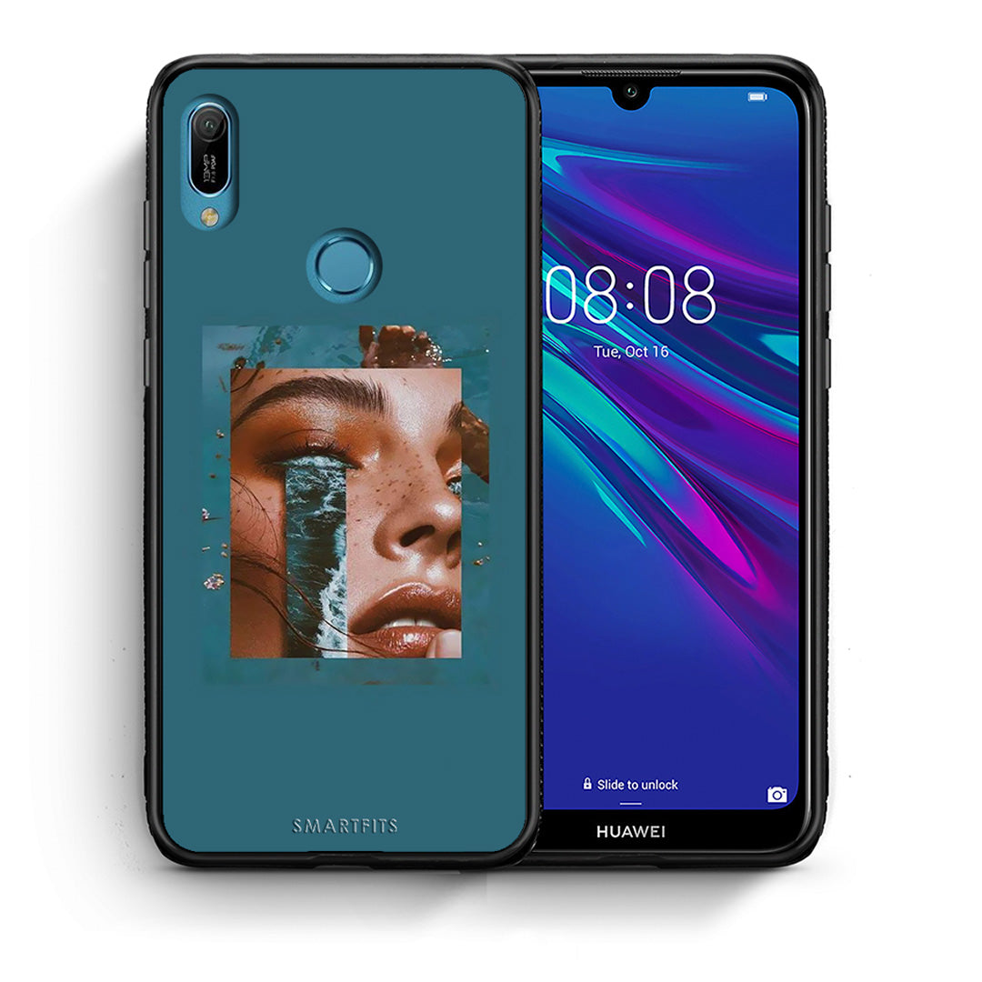 Θήκη Huawei Y6 2019 Cry An Ocean από τη Smartfits με σχέδιο στο πίσω μέρος και μαύρο περίβλημα | Huawei Y6 2019 Cry An Ocean case with colorful back and black bezels