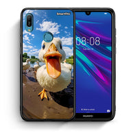 Thumbnail for Θήκη Huawei Y6 2019 Duck Face από τη Smartfits με σχέδιο στο πίσω μέρος και μαύρο περίβλημα | Huawei Y6 2019 Duck Face case with colorful back and black bezels