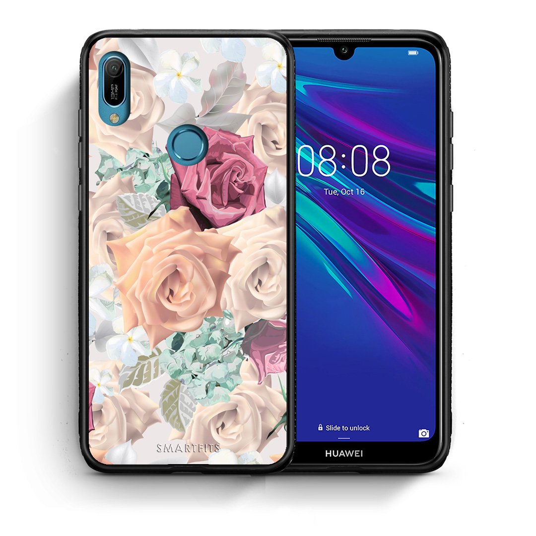 Θήκη Huawei Y6 2019 Bouquet Floral από τη Smartfits με σχέδιο στο πίσω μέρος και μαύρο περίβλημα | Huawei Y6 2019 Bouquet Floral case with colorful back and black bezels