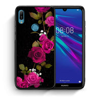 Thumbnail for Θήκη Huawei Y6 2019 Red Roses Flower από τη Smartfits με σχέδιο στο πίσω μέρος και μαύρο περίβλημα | Huawei Y6 2019 Red Roses Flower case with colorful back and black bezels