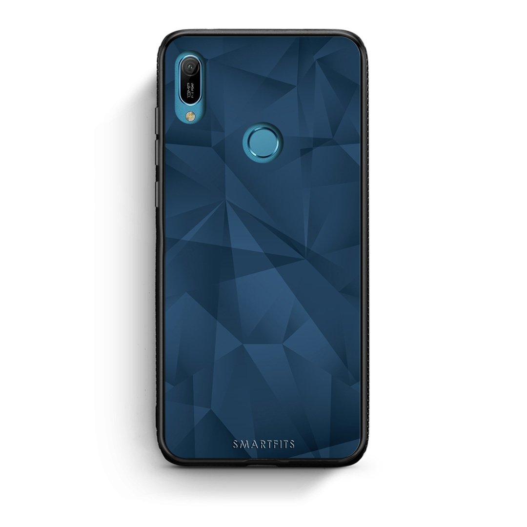 39 - Huawei Y6 2019 Blue Abstract Geometric case, cover, bumper