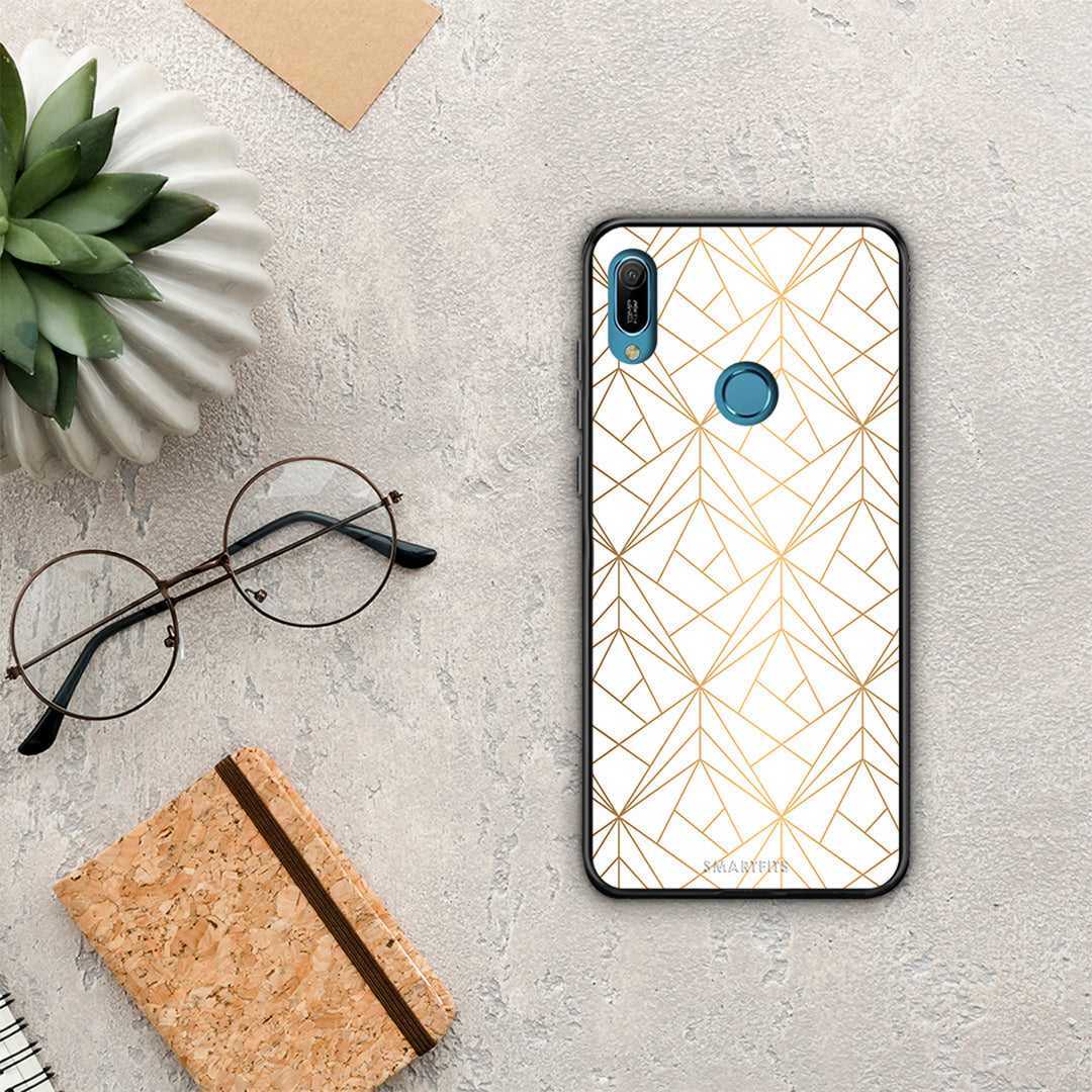 Geometric Luxury White - Huawei Y6 2019 case