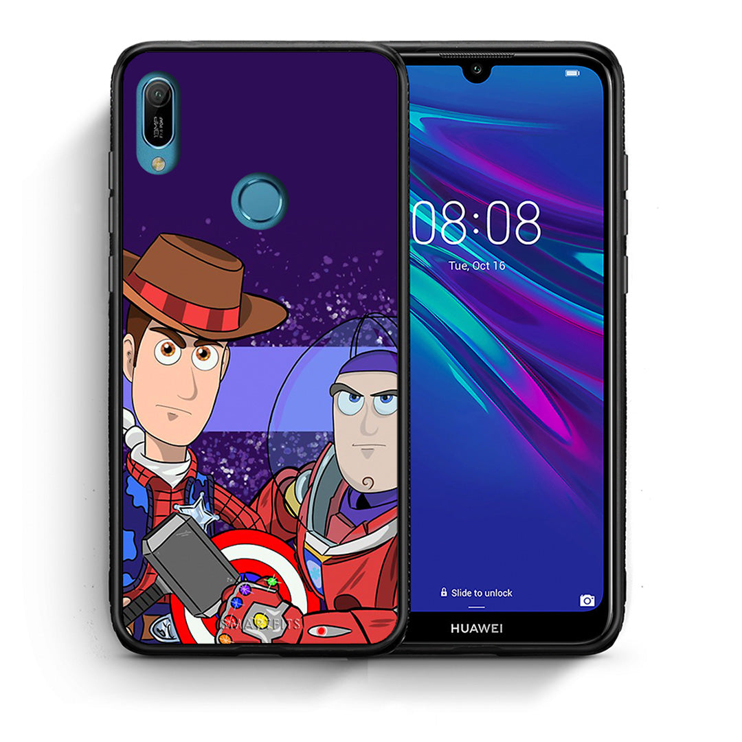 Θήκη Huawei Y6 2019 Infinity Story από τη Smartfits με σχέδιο στο πίσω μέρος και μαύρο περίβλημα | Huawei Y6 2019 Infinity Story case with colorful back and black bezels