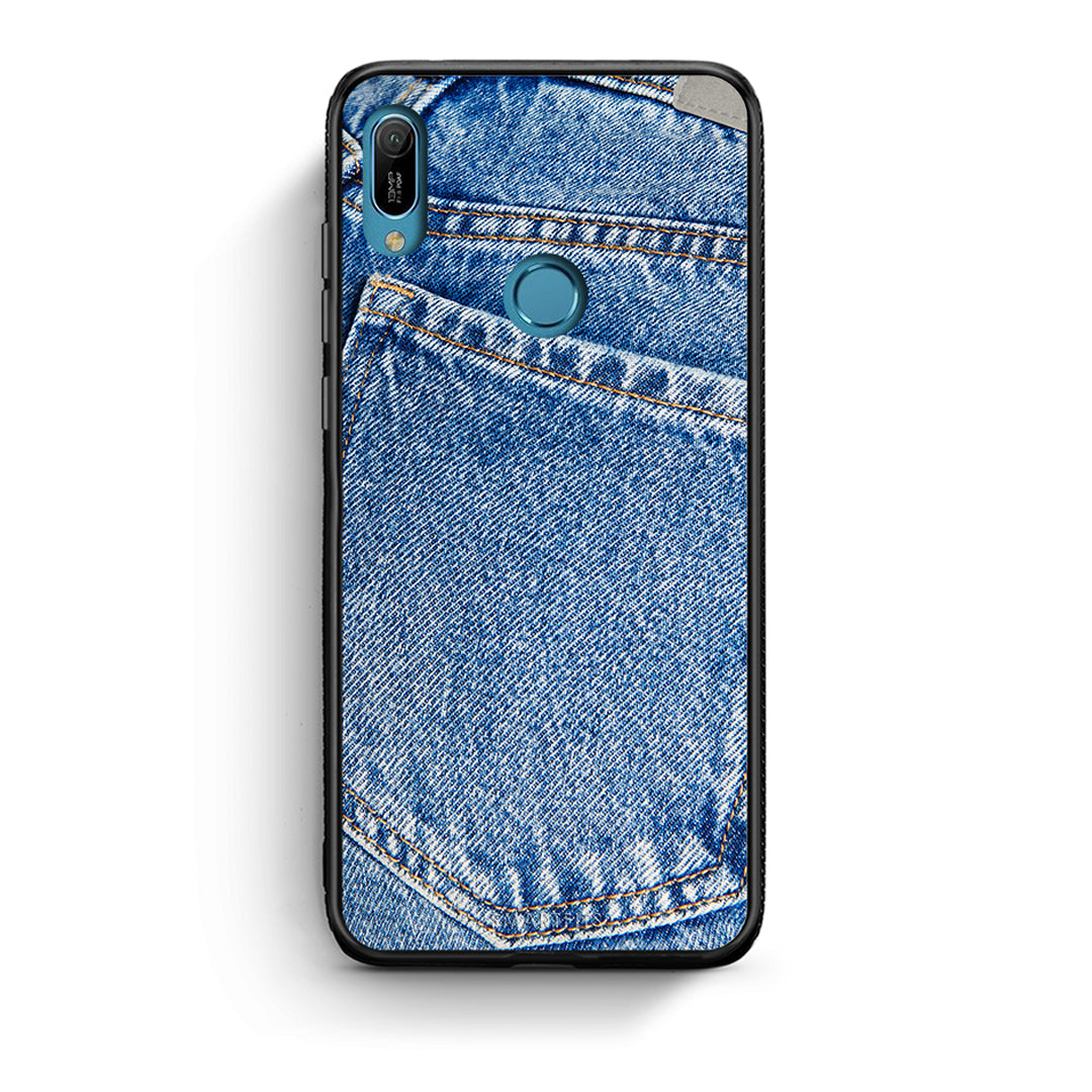 Huawei Y6 2019 Jeans Pocket θήκη από τη Smartfits με σχέδιο στο πίσω μέρος και μαύρο περίβλημα | Smartphone case with colorful back and black bezels by Smartfits