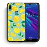 Thumbnail for Θήκη Huawei Y6 2019 Lemons από τη Smartfits με σχέδιο στο πίσω μέρος και μαύρο περίβλημα | Huawei Y6 2019 Lemons case with colorful back and black bezels