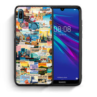 Thumbnail for Θήκη Huawei Y6 2019 Live To Travel από τη Smartfits με σχέδιο στο πίσω μέρος και μαύρο περίβλημα | Huawei Y6 2019 Live To Travel case with colorful back and black bezels