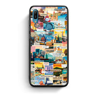 Thumbnail for Huawei Y6 2019 Live To Travel θήκη από τη Smartfits με σχέδιο στο πίσω μέρος και μαύρο περίβλημα | Smartphone case with colorful back and black bezels by Smartfits