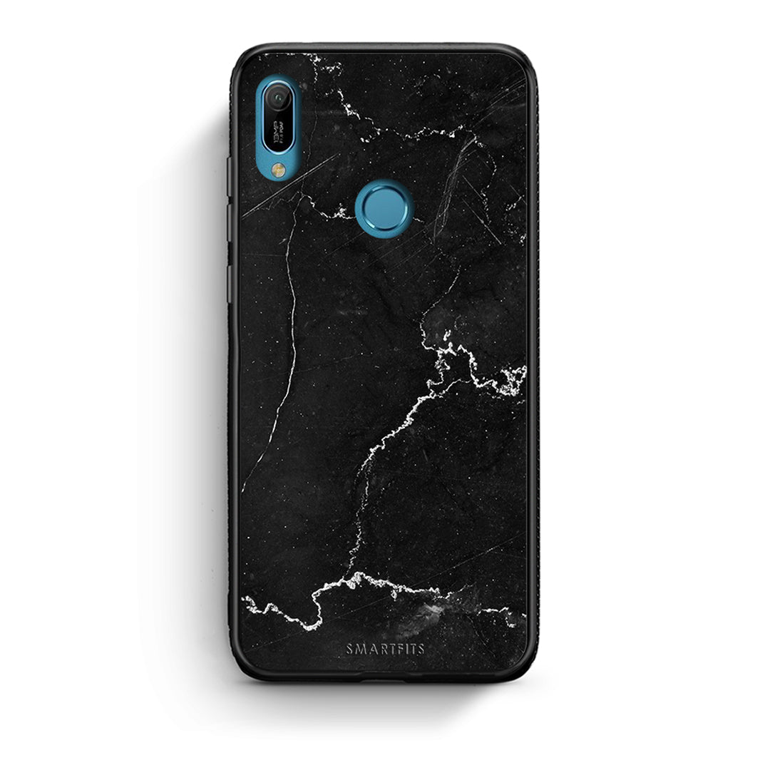 Huawei Y6 2019 Marble Black θήκη από τη Smartfits με σχέδιο στο πίσω μέρος και μαύρο περίβλημα | Smartphone case with colorful back and black bezels by Smartfits