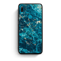 Thumbnail for Huawei Y6 2019 Marble Blue θήκη από τη Smartfits με σχέδιο στο πίσω μέρος και μαύρο περίβλημα | Smartphone case with colorful back and black bezels by Smartfits