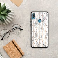 Thumbnail for Marble Gold Geometric - Huawei Y6 2019 case