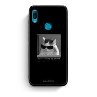 Thumbnail for Huawei Y6 2019 Meme Cat θήκη από τη Smartfits με σχέδιο στο πίσω μέρος και μαύρο περίβλημα | Smartphone case with colorful back and black bezels by Smartfits