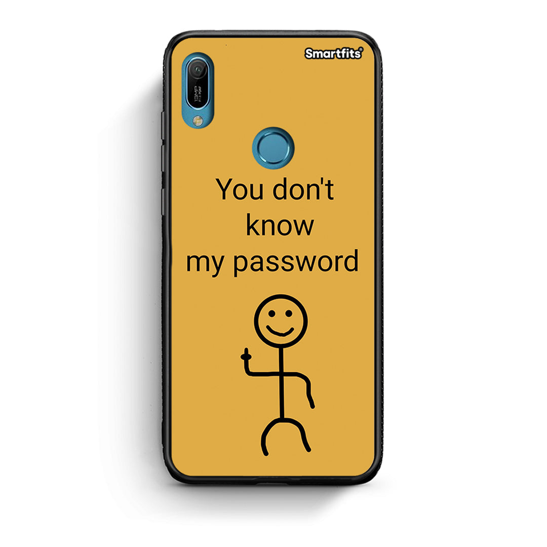 Huawei Y6 2019 My Password Θήκη από τη Smartfits με σχέδιο στο πίσω μέρος και μαύρο περίβλημα | Smartphone case with colorful back and black bezels by Smartfits