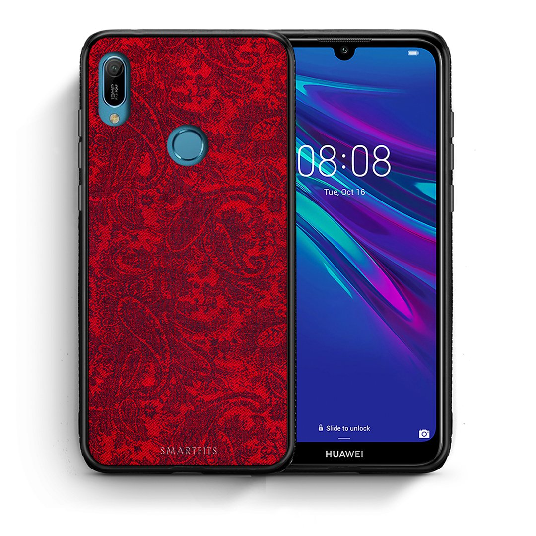 Θήκη Huawei Y6 2019 Paisley Cashmere από τη Smartfits με σχέδιο στο πίσω μέρος και μαύρο περίβλημα | Huawei Y6 2019 Paisley Cashmere case with colorful back and black bezels