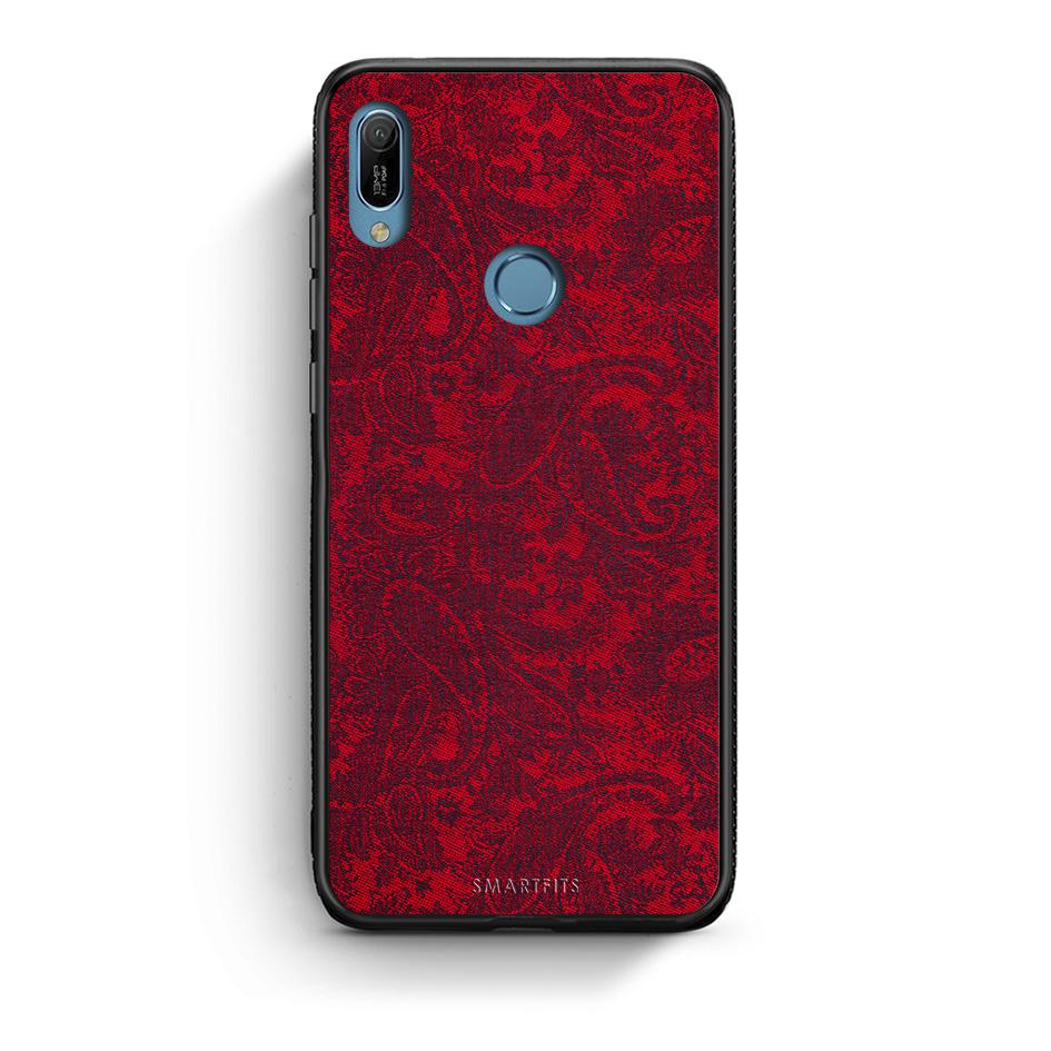 Huawei Y6 2019 Paisley Cashmere θήκη από τη Smartfits με σχέδιο στο πίσω μέρος και μαύρο περίβλημα | Smartphone case with colorful back and black bezels by Smartfits