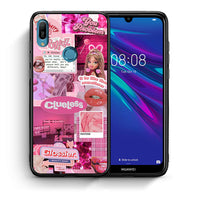 Thumbnail for Θήκη Αγίου Βαλεντίνου Huawei Y6 2019 Pink Love από τη Smartfits με σχέδιο στο πίσω μέρος και μαύρο περίβλημα | Huawei Y6 2019 Pink Love case with colorful back and black bezels