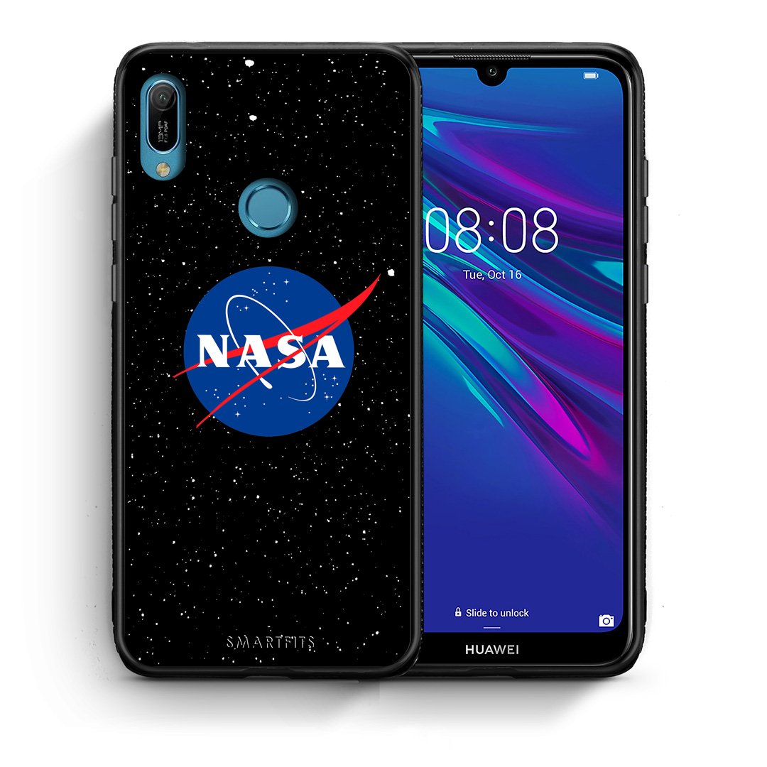 Θήκη Huawei Y6 2019 NASA PopArt από τη Smartfits με σχέδιο στο πίσω μέρος και μαύρο περίβλημα | Huawei Y6 2019 NASA PopArt case with colorful back and black bezels