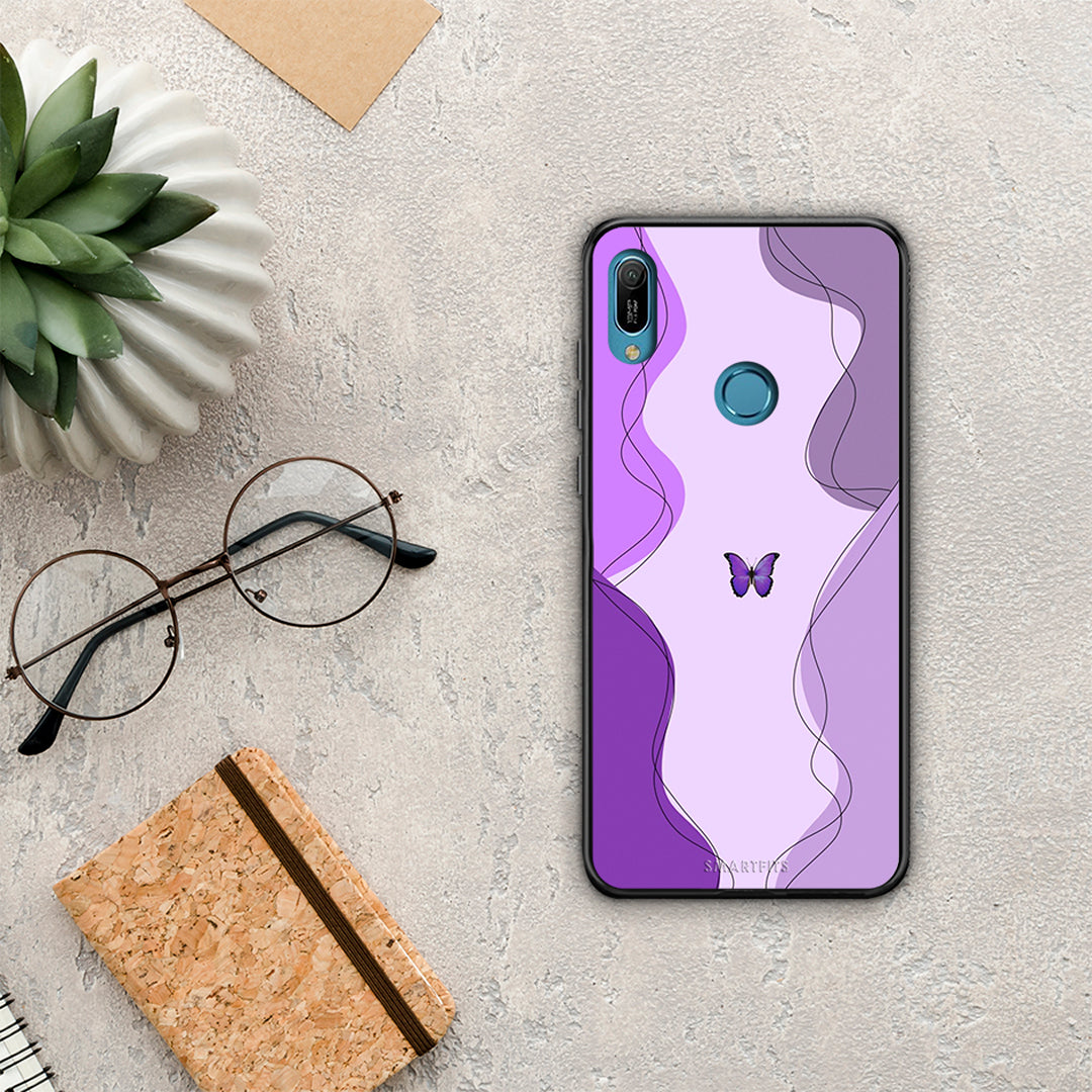 Purple Mariposa - Huawei Y6 2019 case