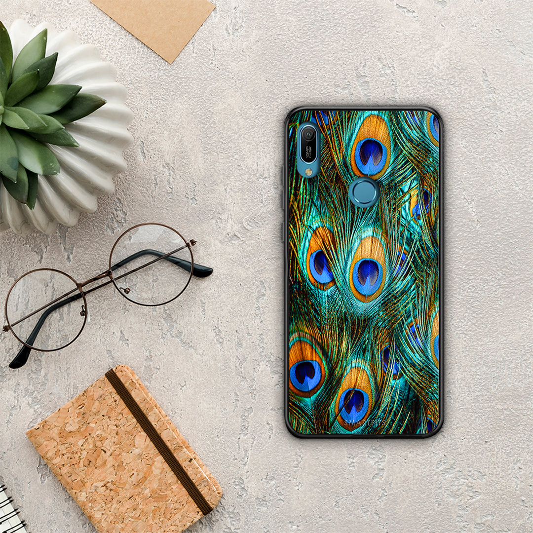 Real Peacock Feathers - Huawei Y6 2019 case