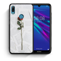 Thumbnail for Θήκη Huawei Y6 2019 Red Rose από τη Smartfits με σχέδιο στο πίσω μέρος και μαύρο περίβλημα | Huawei Y6 2019 Red Rose case with colorful back and black bezels