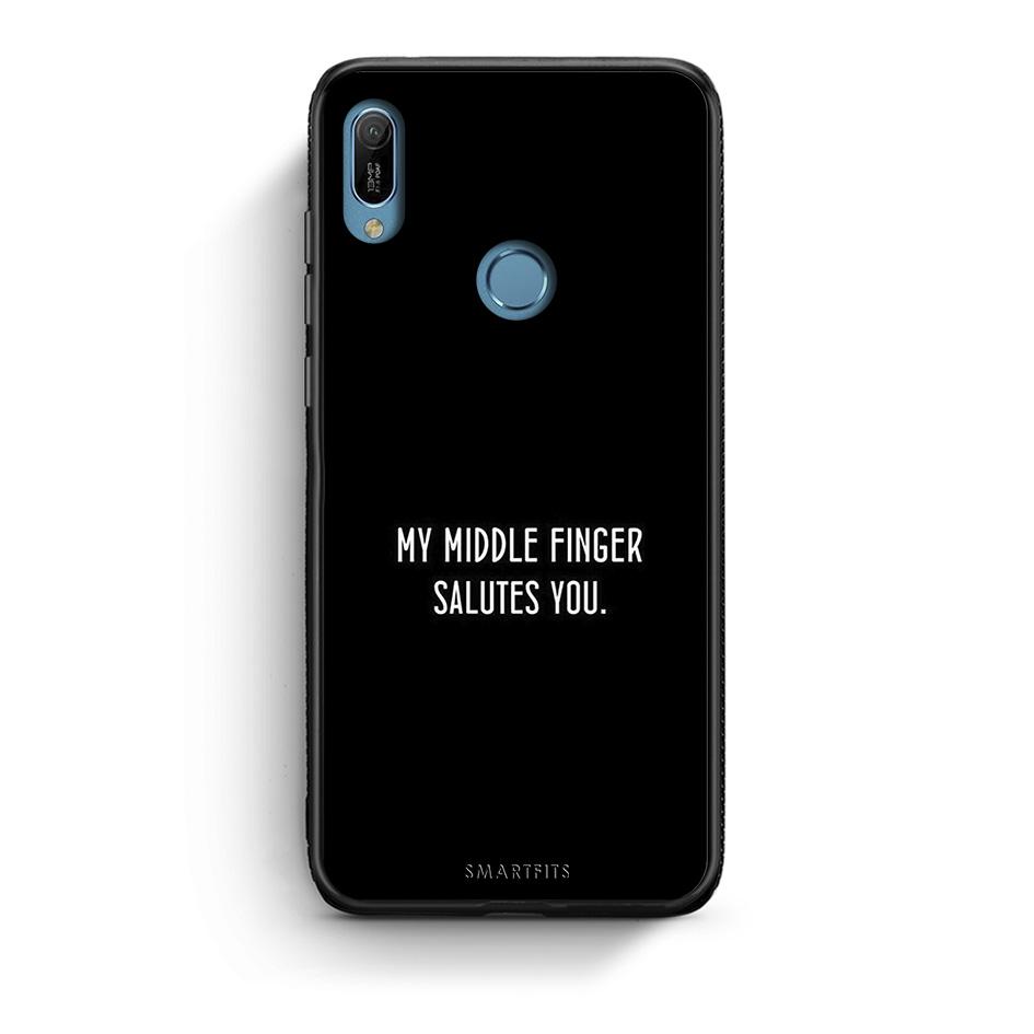 Huawei Y6 2019 Salute θήκη από τη Smartfits με σχέδιο στο πίσω μέρος και μαύρο περίβλημα | Smartphone case with colorful back and black bezels by Smartfits