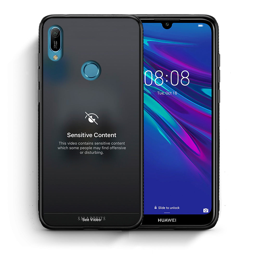 Θήκη Huawei Y6 2019 Sensitive Content από τη Smartfits με σχέδιο στο πίσω μέρος και μαύρο περίβλημα | Huawei Y6 2019 Sensitive Content case with colorful back and black bezels