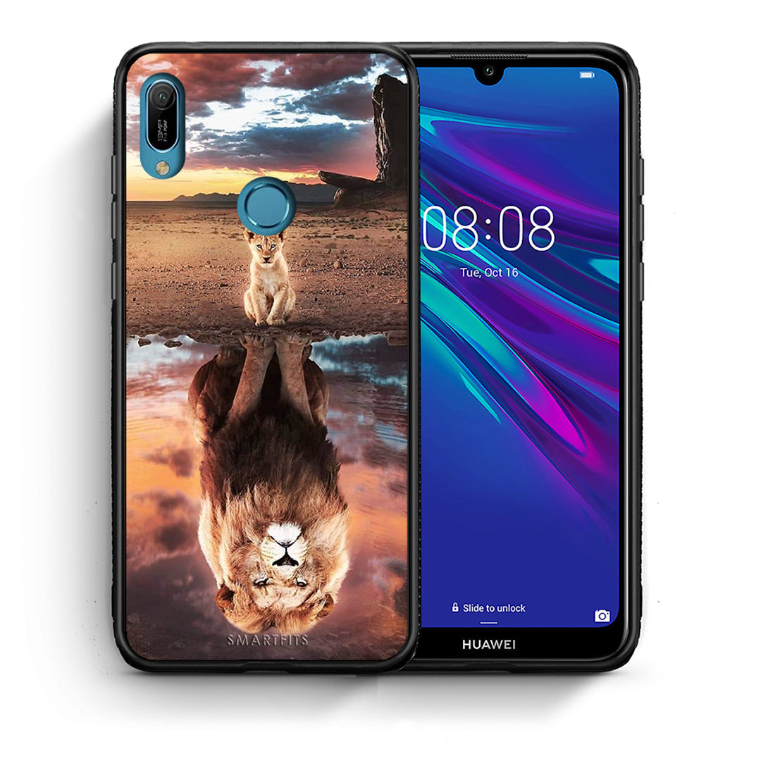 Θήκη Αγίου Βαλεντίνου Huawei Y6 2019 Sunset Dreams από τη Smartfits με σχέδιο στο πίσω μέρος και μαύρο περίβλημα | Huawei Y6 2019 Sunset Dreams case with colorful back and black bezels