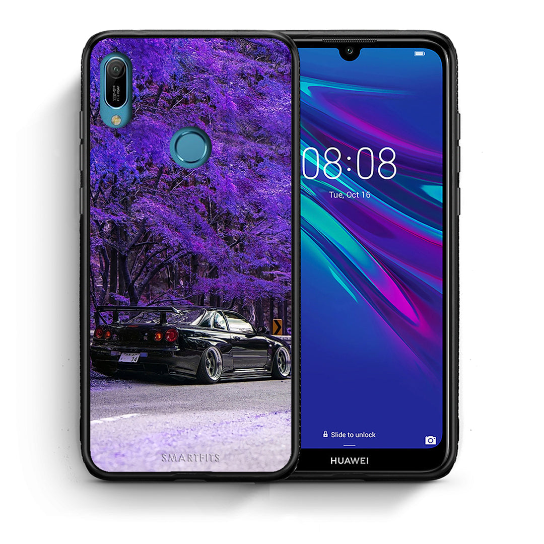 Θήκη Αγίου Βαλεντίνου Huawei Y6 2019 Super Car από τη Smartfits με σχέδιο στο πίσω μέρος και μαύρο περίβλημα | Huawei Y6 2019 Super Car case with colorful back and black bezels