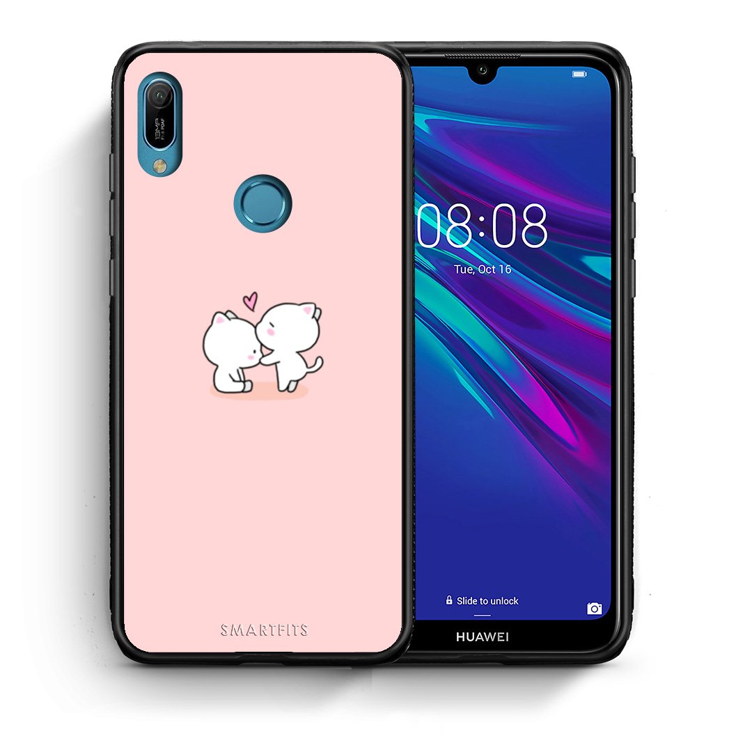 Θήκη Huawei Y6 2019 Love Valentine από τη Smartfits με σχέδιο στο πίσω μέρος και μαύρο περίβλημα | Huawei Y6 2019 Love Valentine case with colorful back and black bezels