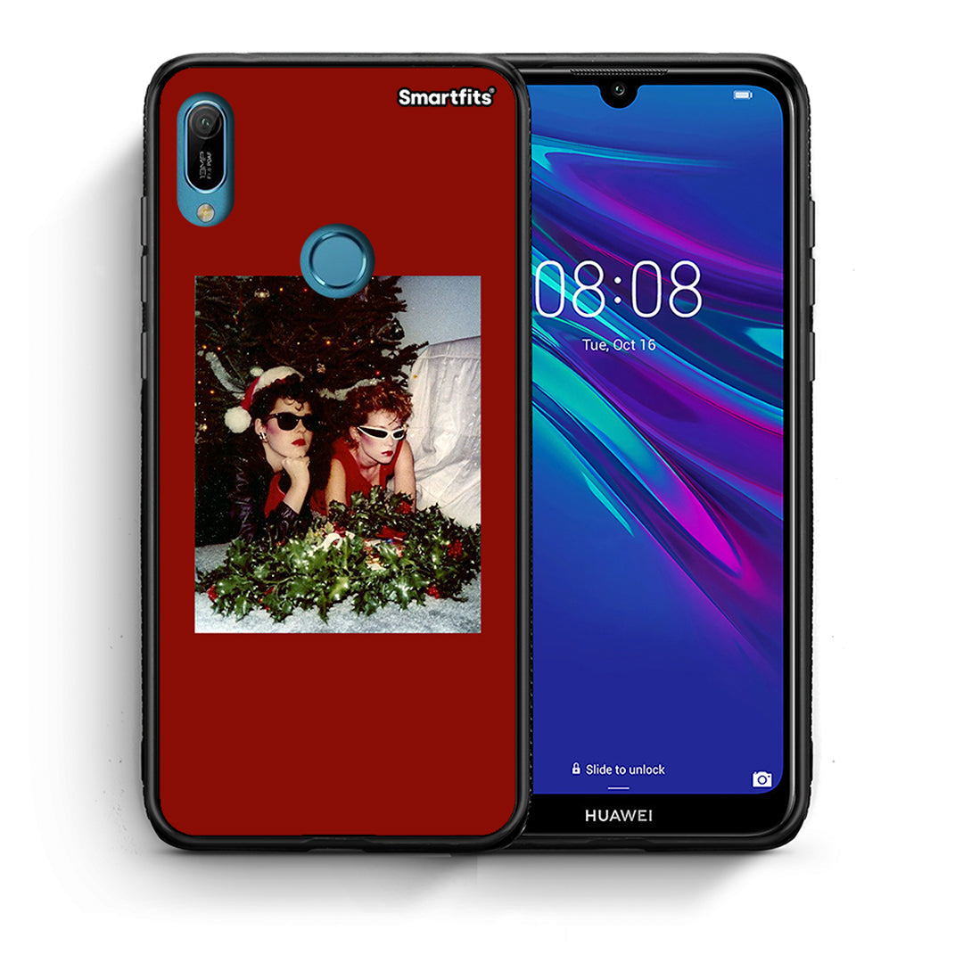 Θήκη Huawei Y6 2019 Waiting For Xmas από τη Smartfits με σχέδιο στο πίσω μέρος και μαύρο περίβλημα | Huawei Y6 2019 Waiting For Xmas case with colorful back and black bezels