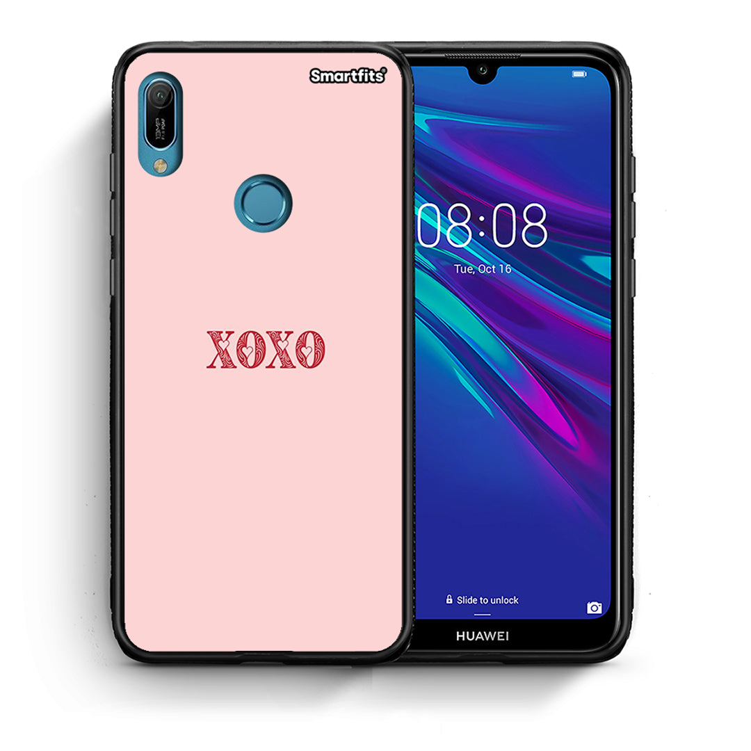 Θήκη Huawei Y6 2019 XOXO Love από τη Smartfits με σχέδιο στο πίσω μέρος και μαύρο περίβλημα | Huawei Y6 2019 XOXO Love case with colorful back and black bezels